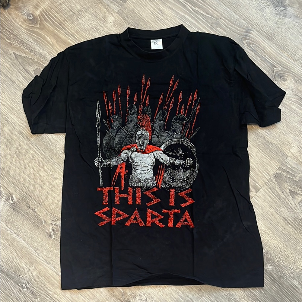 Black Graphic TShirt  This Is Sparta